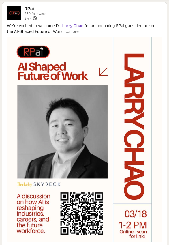 AI-Shaped Future of Work — RPai Guest Lecture